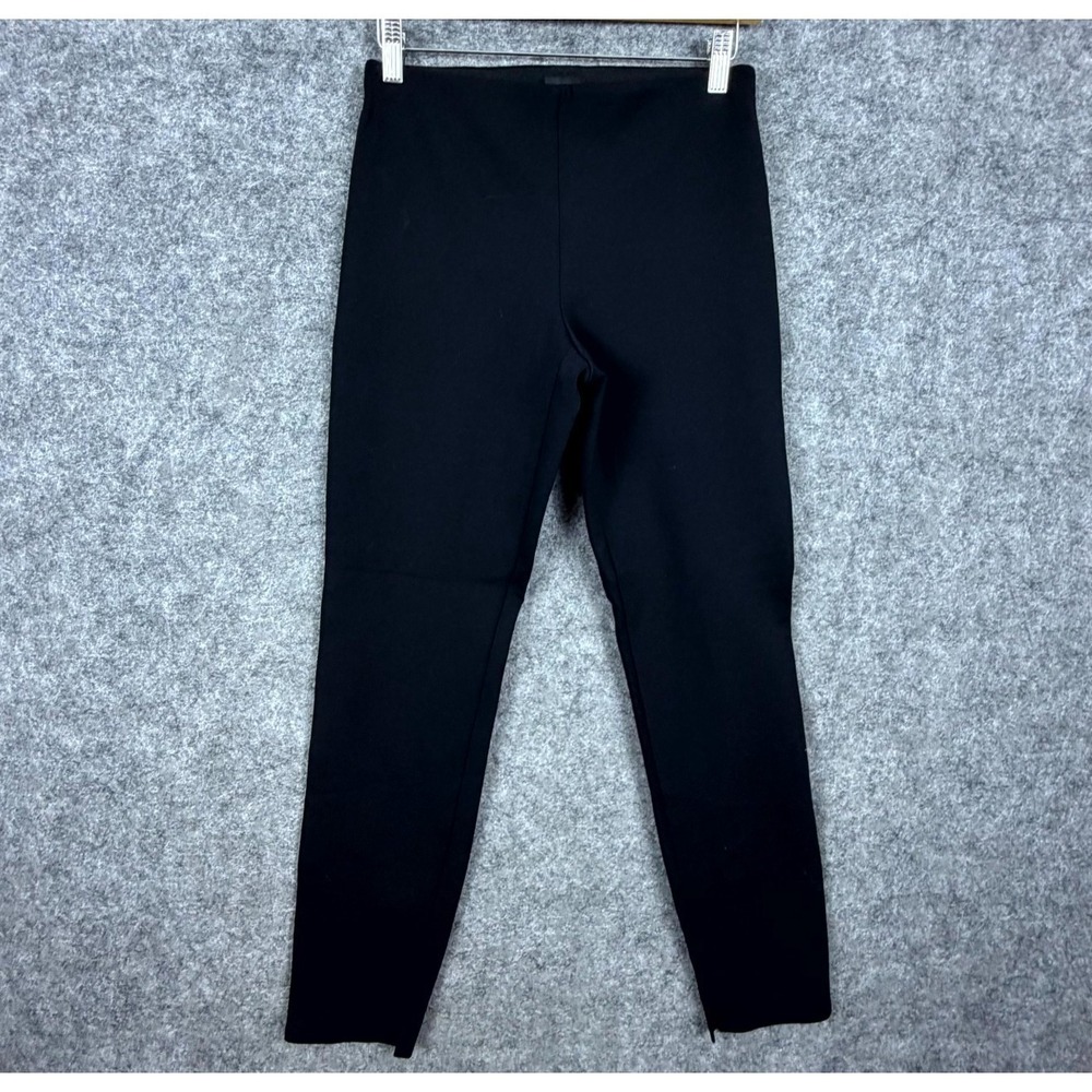 Theory Leggings Womens Medium Black Stretch High Rise Workout Gym Wear Pull‎ On